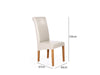 Giesle PU Dining Chair x2 Cream