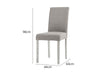 Linen Dining Chair x2 Grey+White