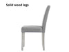 Linen Dining Chair x2 Grey+White