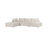 Hazel Sectional Sofa Velvet Cream