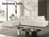 Hazel Sectional Sofa Velvet Cream