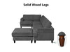 Sondra Corduroy Combination Sofa Set Grey