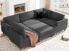 DS Sondra Corduroy Combination Sofa Set Grey