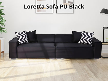 Loretta Sofa PU Black