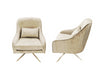 Leisure Swivel Chair 1640 Velvet Beige