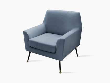 Leisure Chair S48 Velvet Light Blue