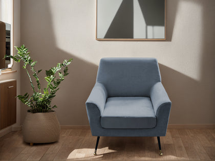 Leisure Chair S48 Velvet Light Blue