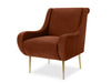 Leisure Chair S49 Velvet Brown Red