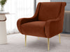 Leisure Chair S49 Velvet Brown Red