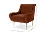 Leisure Chair S49 Velvet Brown Red