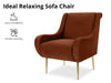 Leisure Chair S49 Velvet Brown Red