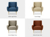 Leisure Chair S49 Velvet Brown Red