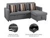 Corey Linen Sofa Bed Grey with Pillow