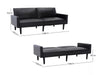 Adelia Sofa Bed PU Black