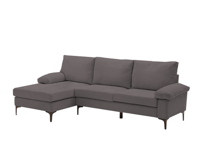 Adriana Sectional Sofa Linen Dark Grey