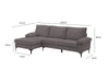 Adriana Sectional Sofa Linen Dark Grey