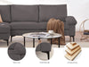 Adriana Sectional Sofa Linen Dark Grey