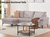 Adriana Sectional Sofa Linen Grey