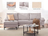 Adriana Sectional Sofa Linen Grey