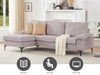 Adriana Sectional Sofa Linen Grey