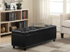 Toby Storage Ottoman Bench PU Black