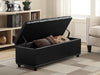 Toby Storage Ottoman Bench PU Black