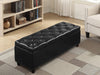 Toby Storage Ottoman Bench PU Black