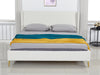 Santos Boucle Double Bed Frame - White