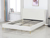 Santos Boucle Double Bed Frame - White