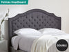 Palmas Headboard Double Linen Grey