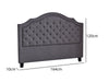 Palmas Headboard Queen Linen Grey