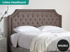 Calwa Headboard Double Linen Brown