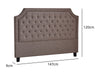 Calwa Headboard Double Linen Brown