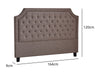 Calwa Headboard Queen Linen Brown