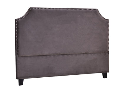 Malvern Headboard Double Velvet Dark Grey