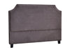 Malvern Headboard Double Velvet Dark Grey