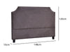 Malvern Headboard Double Velvet Dark Grey