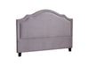 Headboard Double Velvet Light Grey