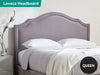 Headboard Queen Velvet Light Grey