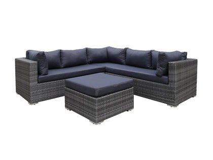 Rimini Lounge Set Dark Grey Wicker