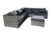 Rimini Lounge Set Dark Grey Wicker