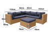 Rimini Lounge Set Sand Wicker