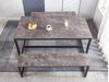 Marble Look Dining Bench 1.4M Grey