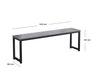 Marble Look Dining Bench 1.4M Grey