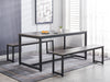 Marble Look Dining Bench 1.4M Grey