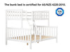 New Chico Wooden Triple Bunk White