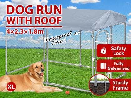 Dog Run B Upgrade Roof 4X2.3X1.8M