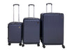 3-piece Front Open Luggage Set - Blue