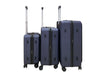 3-piece Front Open Luggage Set - Blue