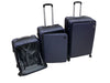 3-piece Front Open Luggage Set - Blue